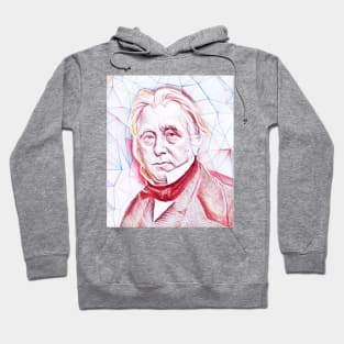 Thomas Babington Macaulay Portrait | Thomas Babington Macaulay Artwork | Line Art Hoodie